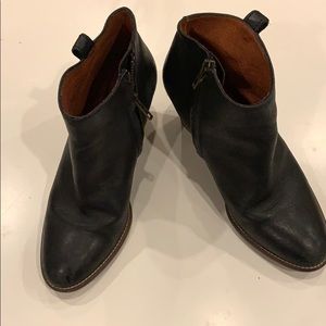 Madewell Black Leather Ankle Boots